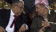 مەسعود بارزانى، سەرۆکى پارتى دیموکراتى کوردستان و، جەلال تاڵەبانی، سکرتێری کۆچکردووى یەکێتى نیشتیمانى کوردستان